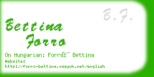 bettina forro business card